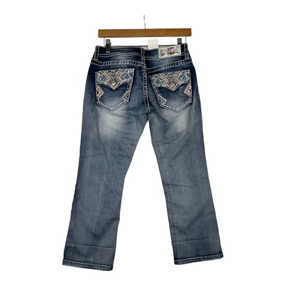 NWT GRACE in LA Jeans Embellished Capri‎ Size 26 - Picture 1 of 8
